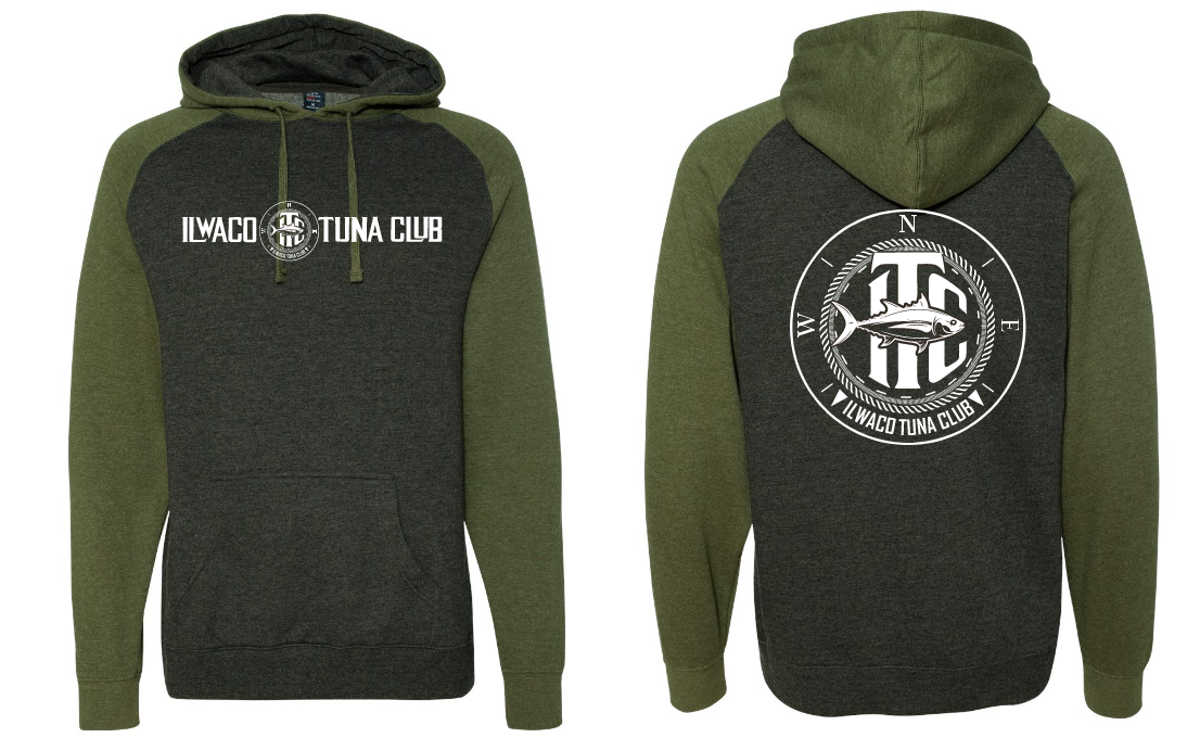 Ilwaco Tuna Club: Raglan Hooded Sweatshirt
