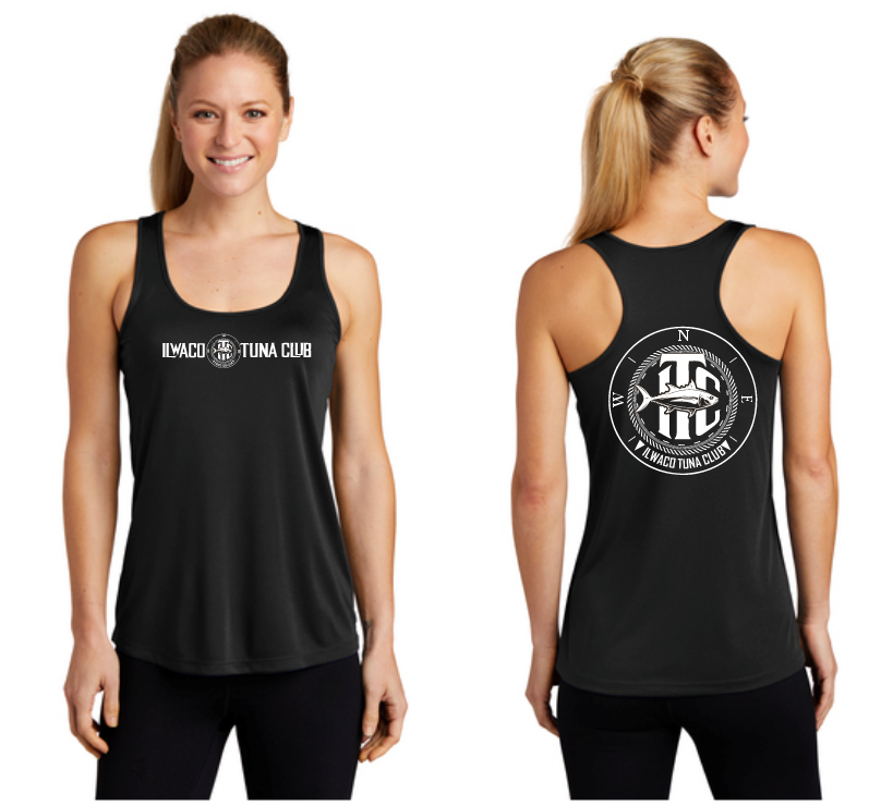 Ilwaco Tuna Club: Women's Racerback Tank: Circle Logo