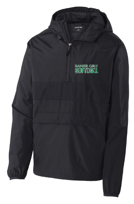 Rainier Girls Softball: 1/4 Zip Rain Pullover