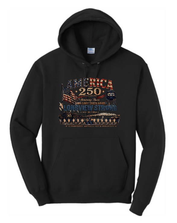 America-Longview Strong: Hooded Sweatshirt