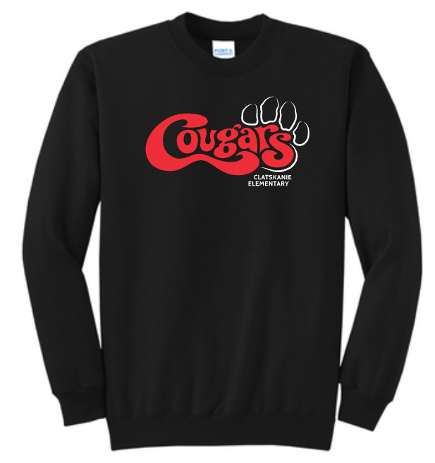 Clatskanie Elementary Cougars: Crewneck Sweatshirt