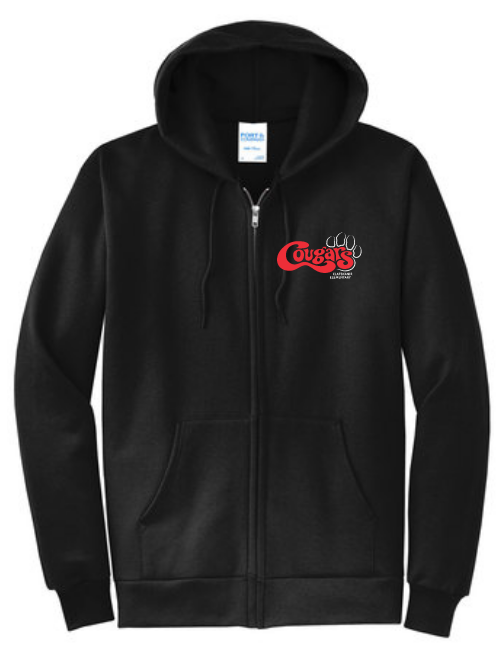 Clatskanie Elementary Cougars: Full-Zip Hooded Sweatshirt