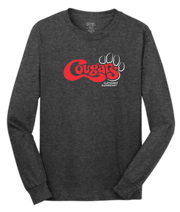 Clatskanie Elementary Cougars: Long Sleeve T-shirt
