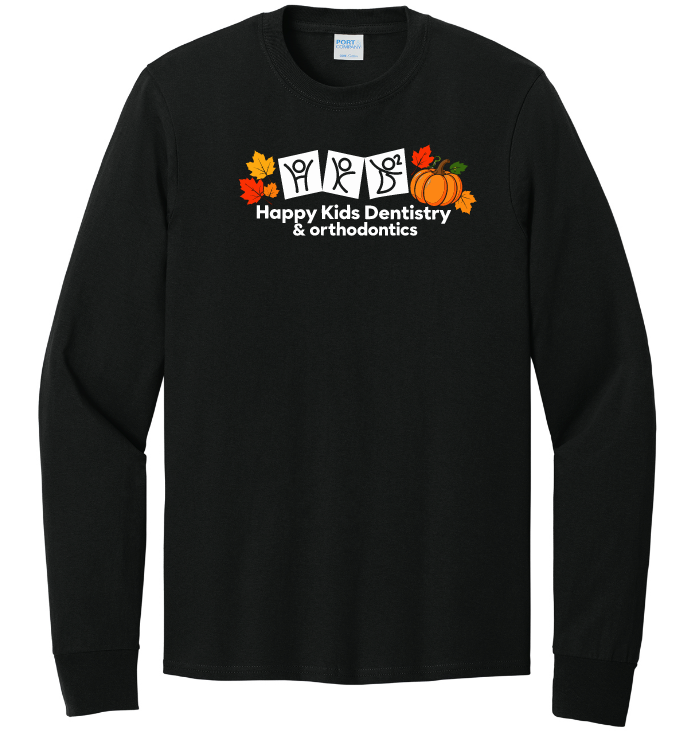 Happy Kids Dentistry: Black Halloween Long Sleeve T-shirt