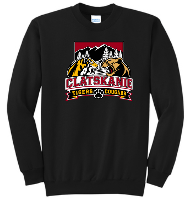 Clatskanie Tiger/Cougar: Crewneck Sweatshirt