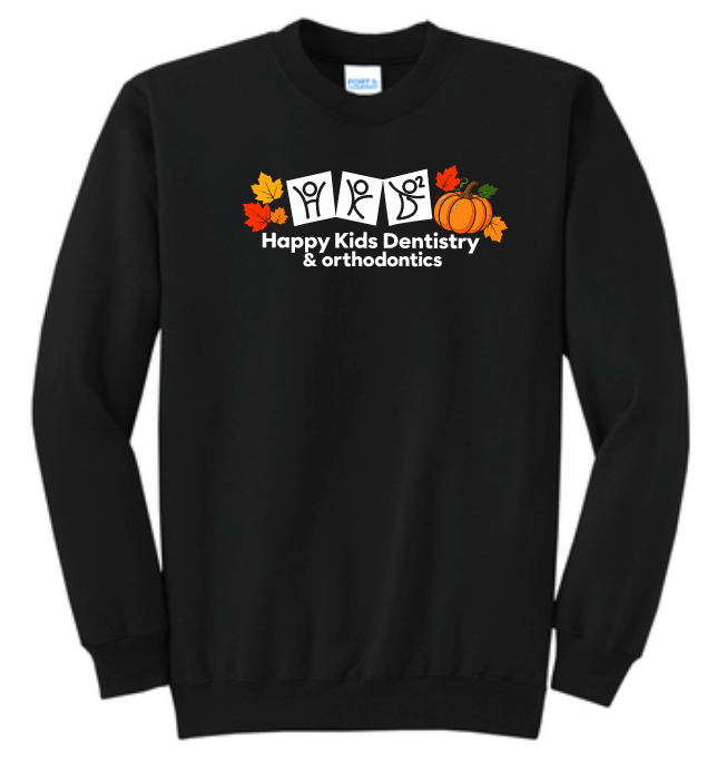 Happy Kids Dentistry: Black Halloween Crew Neck Sweatshirt